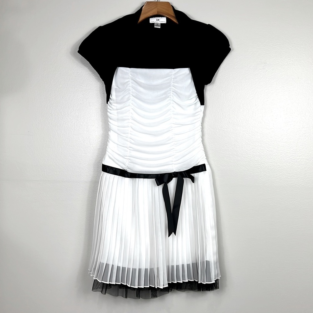 IZ Byer Mock-Layer Bolero Dress